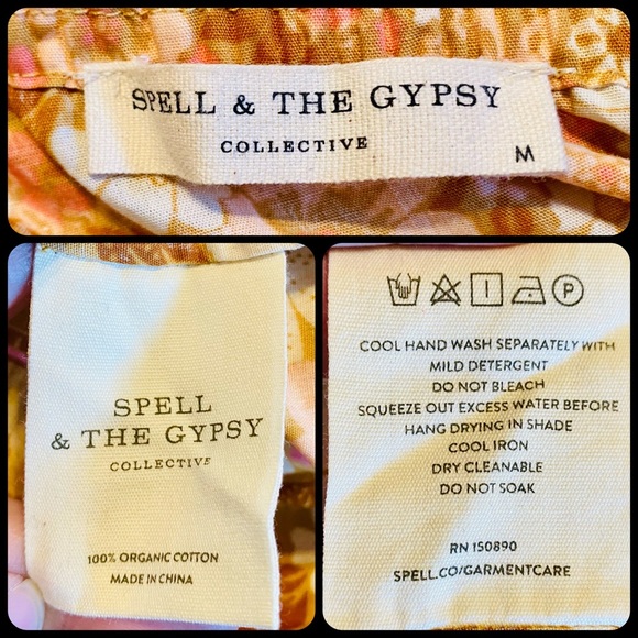 EUC Spell & the Gypsy Collective Peach Anne Tunic Mini Dress - Picture 16 of 16